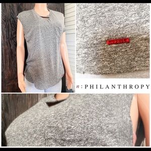 New n:Philanthropy Heathered gray pocket tank L